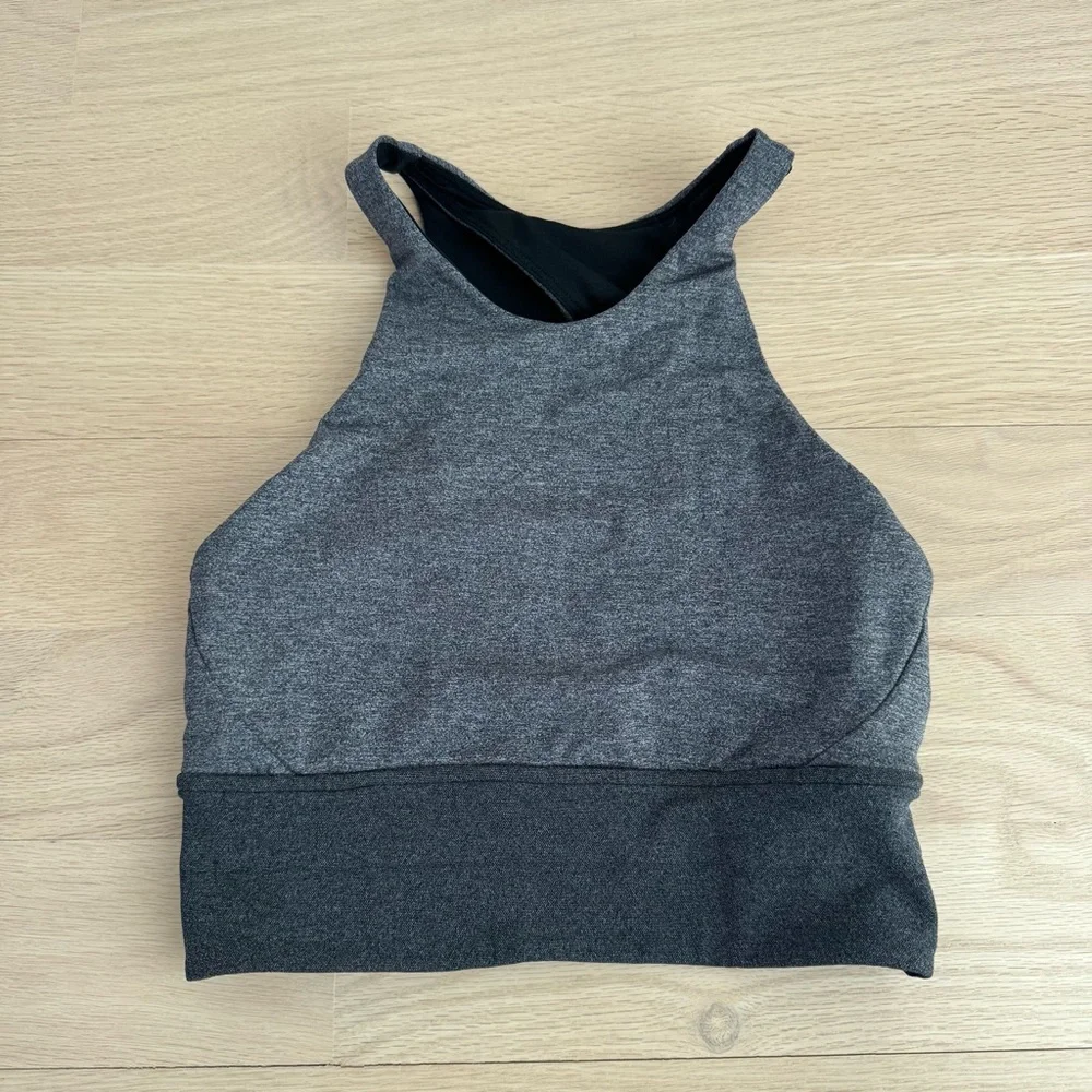 Lululemon Back‎ In Action Bra Heathered Black Size 4